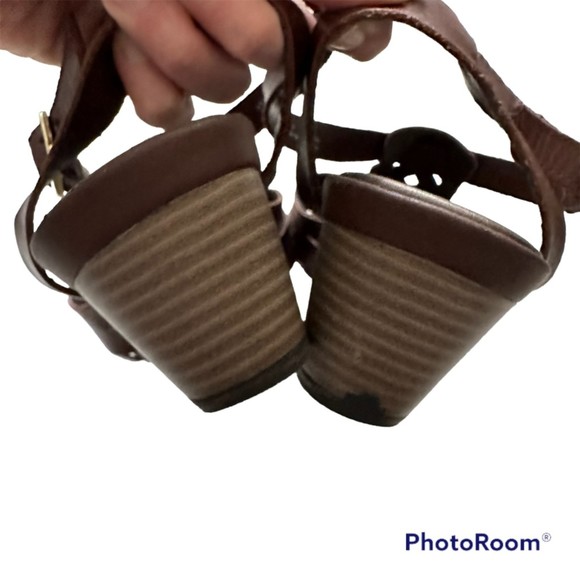 Clarks Bendables Brown Leather Ankle Strap Gladiator Ladies Sandals, 9M - Picture 8 of 10